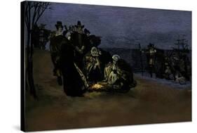 Landing of the Mayflower pilgrims-Howard Pyle-Stretched Canvas