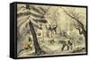 Landing of the Pilgrims at Plymouth 11Th Dec 1620-Currier & Ives-Framed Stretched Canvas