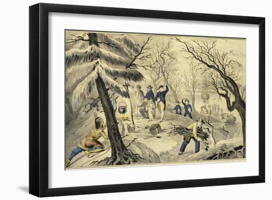 Landing of the Pilgrims at Plymouth 11Th Dec 1620-Currier & Ives-Framed Giclee Print