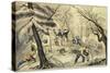 Landing of the Pilgrims at Plymouth 11Th Dec 1620-Currier & Ives-Stretched Canvas