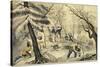 Landing of the Pilgrims at Plymouth 11Th Dec 1620-Currier & Ives-Stretched Canvas