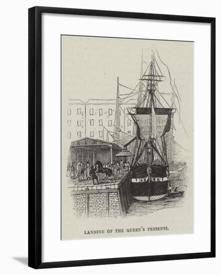 Landing of the Queen's Presents-null-Framed Giclee Print