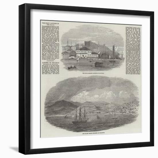 Landing of the Rifle Brigade at Gallipoli-null-Framed Giclee Print