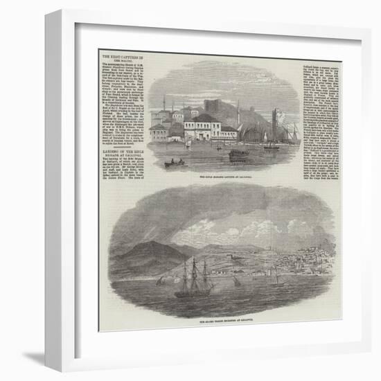 Landing of the Rifle Brigade at Gallipoli-null-Framed Giclee Print