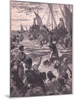 Landing of the Romans on the Coast of Kent-Henry Marriott Paget-Mounted Giclee Print