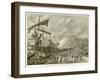 Landing of the Romans under Julius Caesar in Britain, B.C. 55-null-Framed Giclee Print