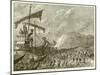 Landing of the Romans under Julius Caesar in Britain, B.C. 55-null-Mounted Giclee Print