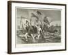 Landing of the Saxons on the Shore of Britain-null-Framed Giclee Print