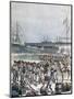 Landing of the Senegalese Troops at the New Wharf in Cotonou, Benin, 1892-Henri Meyer-Mounted Giclee Print