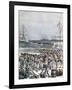 Landing of the Senegalese Troops at the New Wharf in Cotonou, Benin, 1892-Henri Meyer-Framed Giclee Print