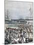 Landing of the Senegalese Troops at the New Wharf in Cotonou, Benin, 1892-Henri Meyer-Mounted Giclee Print