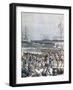 Landing of the Senegalese Troops at the New Wharf in Cotonou, Benin, 1892-Henri Meyer-Framed Giclee Print