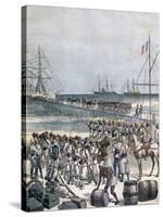 Landing of the Senegalese Troops at the New Wharf in Cotonou, Benin, 1892-Henri Meyer-Stretched Canvas