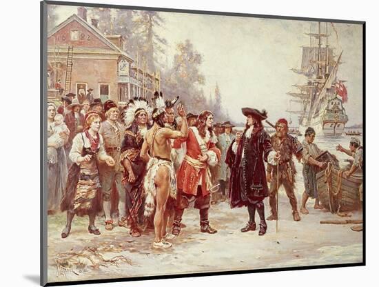 Landing of William Penn, 1682-Jean Leon Gerome Ferris-Mounted Giclee Print