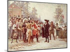 Landing of William Penn, 1682-Jean Leon Gerome Ferris-Mounted Giclee Print