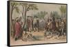 Landing of William Penn, 1852-Christian Schuessele-Framed Stretched Canvas