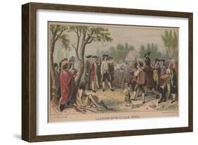 Landing of William Penn, 1852-Christian Schuessele-Framed Giclee Print