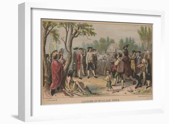 Landing of William Penn, 1852-Christian Schuessele-Framed Giclee Print