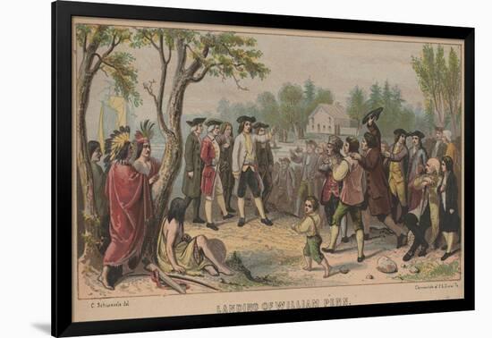 Landing of William Penn, 1852-Christian Schuessele-Framed Giclee Print