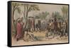 Landing of William Penn, 1852-Christian Schuessele-Framed Stretched Canvas