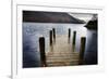 Landing Stage in Autumn at Mossdale Bay, Ullswater, Lake District Nat'l Park, Cumbria, England, UK-Mark Sunderland-Framed Photographic Print