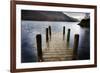 Landing Stage in Autumn at Mossdale Bay, Ullswater, Lake District Nat'l Park, Cumbria, England, UK-Mark Sunderland-Framed Photographic Print