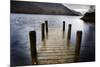 Landing Stage in Autumn at Mossdale Bay, Ullswater, Lake District Nat'l Park, Cumbria, England, UK-Mark Sunderland-Mounted Photographic Print