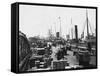 Landing Stage of Liverpool Docks-null-Framed Stretched Canvas