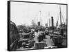 Landing Stage of Liverpool Docks-null-Framed Stretched Canvas