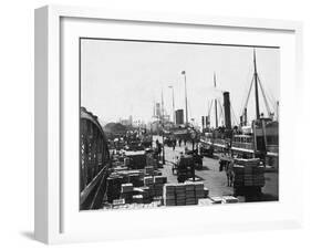 Landing Stage of Liverpool Docks-null-Framed Premium Photographic Print