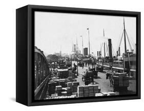 Landing Stage of Liverpool Docks-null-Framed Stretched Canvas