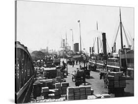 Landing Stage of Liverpool Docks-null-Stretched Canvas