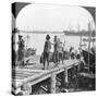 Landing Stage on the Irawaddy River, Rangoon, Burma, 1908-null-Stretched Canvas