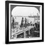 Landing Stage on the Irawaddy River, Rangoon, Burma, 1908-null-Framed Photographic Print