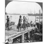 Landing Stage on the Irawaddy River, Rangoon, Burma, 1908-null-Mounted Photographic Print