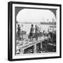 Landing Stage on the Irawaddy River, Rangoon, Burma, 1908-null-Framed Photographic Print