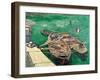 Landing Stage with Boats, c.1888-Vincent van Gogh-Framed Giclee Print
