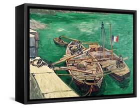 Landing Stage with Boats, c.1888-Vincent van Gogh-Framed Stretched Canvas