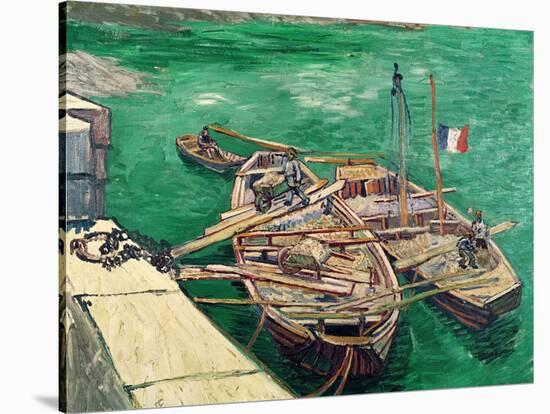 Landing Stage with Boats, c.1888-Vincent van Gogh-Stretched Canvas