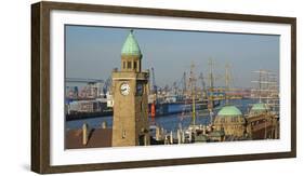 Landing Stages, Elbe River, Hamburg, Germany, Europe-Hans-Peter Merten-Framed Photographic Print