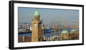 Landing Stages, Elbe River, Hamburg, Germany, Europe-Hans-Peter Merten-Framed Photographic Print