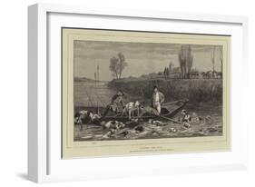 Landing the Stag-Charles Oliver De Penne-Framed Giclee Print