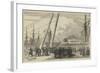 Landing the Wounded from HMS Retribution, at Portsmouth-null-Framed Giclee Print