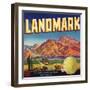 Landmark Brand - Phoenix, Arizona - Citrus Crate Label-Lantern Press-Framed Art Print