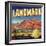 Landmark Brand - Phoenix, Arizona - Citrus Crate Label-Lantern Press-Framed Art Print