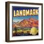 Landmark Brand - Phoenix, Arizona - Citrus Crate Label-Lantern Press-Framed Art Print