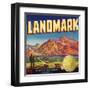 Landmark Brand - Phoenix, Arizona - Citrus Crate Label-Lantern Press-Framed Art Print