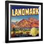 Landmark Brand - Phoenix, Arizona - Citrus Crate Label-Lantern Press-Framed Art Print