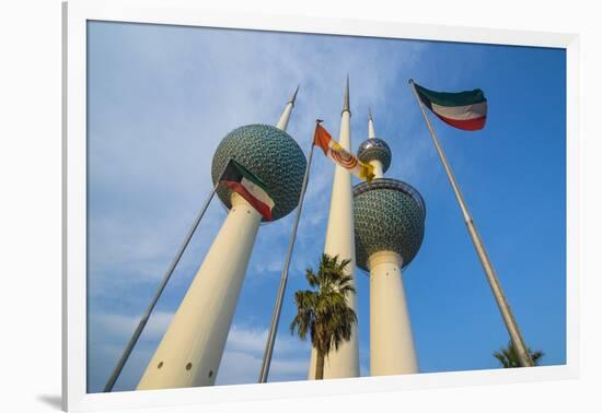 Landmark Kuwait towers in Kuwait City, Kuwait, Middle East-Michael Runkel-Framed Photographic Print