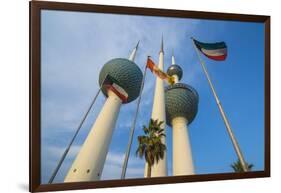 Landmark Kuwait towers in Kuwait City, Kuwait, Middle East-Michael Runkel-Framed Photographic Print